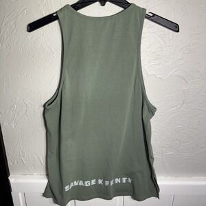 Savage X Fenty Men's Small Bed Of Dreams Sleep Tank Muted Green Graphic On Back
